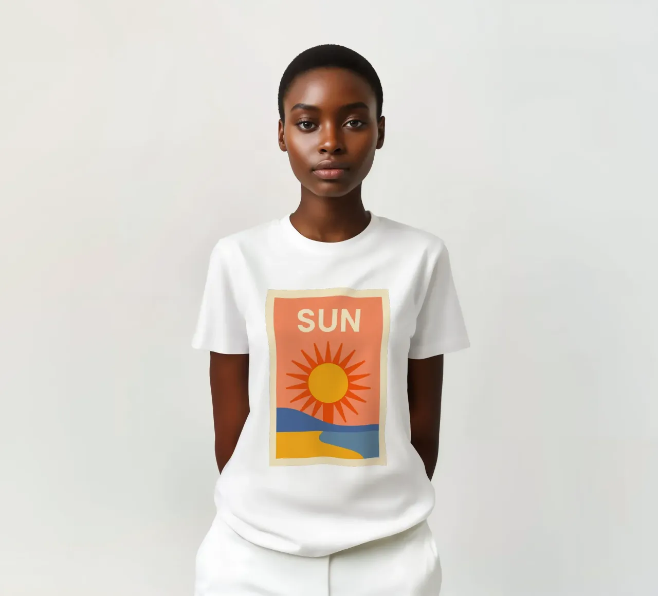 Sole grafico e retrò - SUN t-shirt da JETLAG | affiches voyage