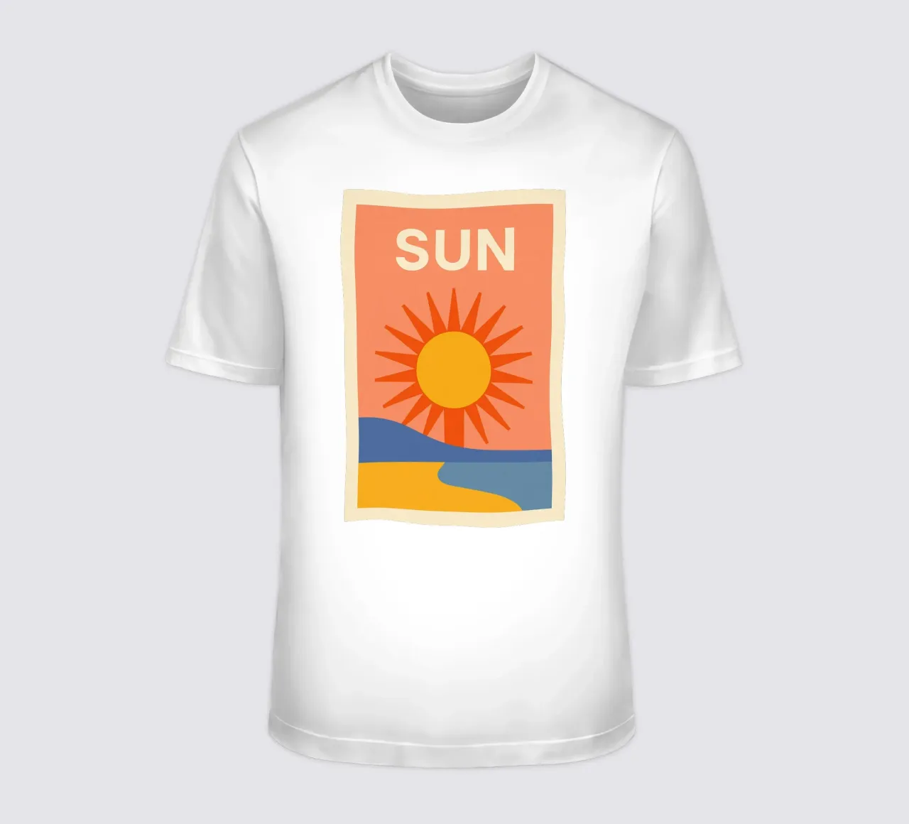 Sole grafico e retrò - SUN t-shirt da JETLAG | affiches voyage