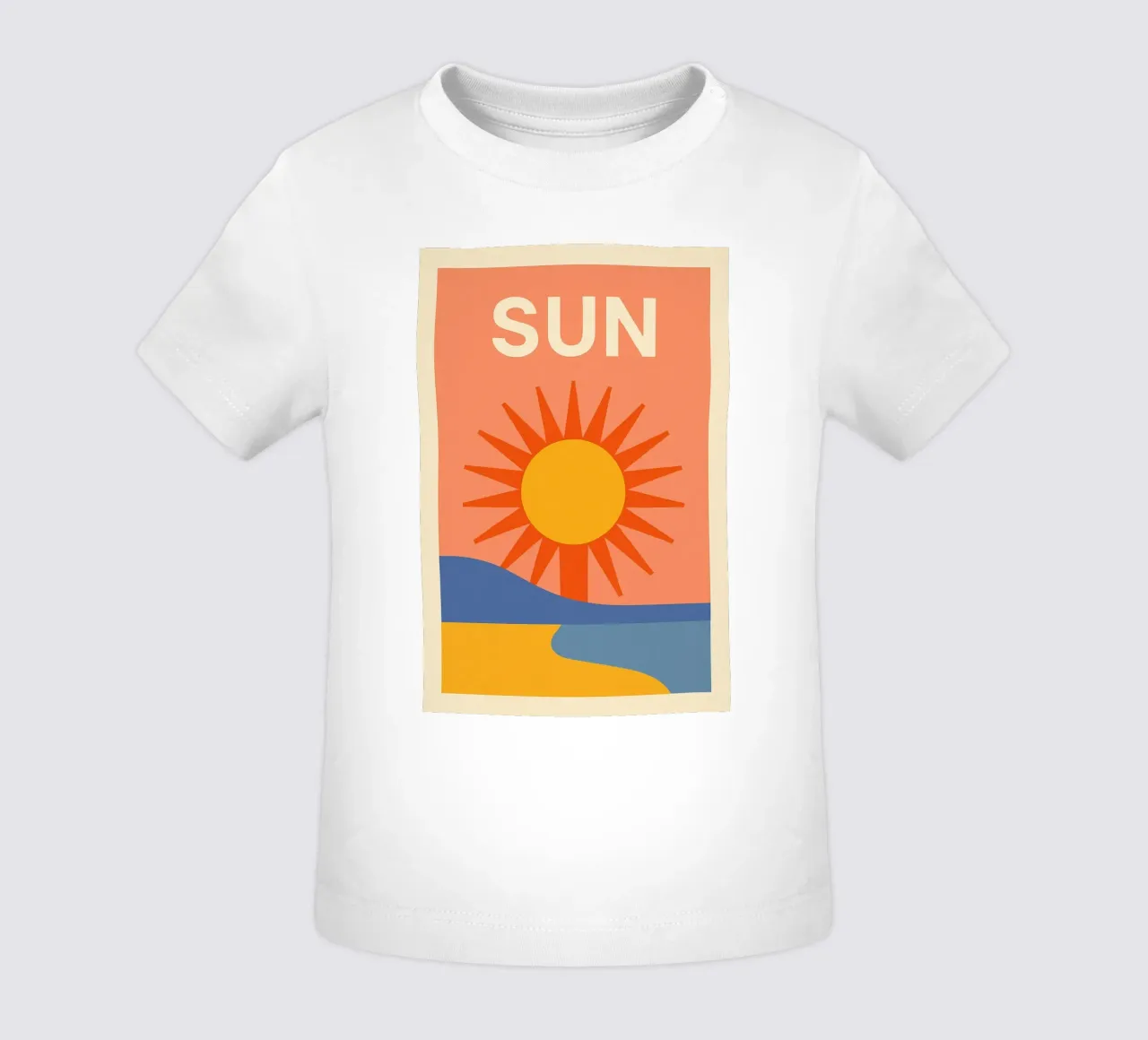 Sole grafico e retrò - SUN maglietta neonato da JETLAG | affiches voyage