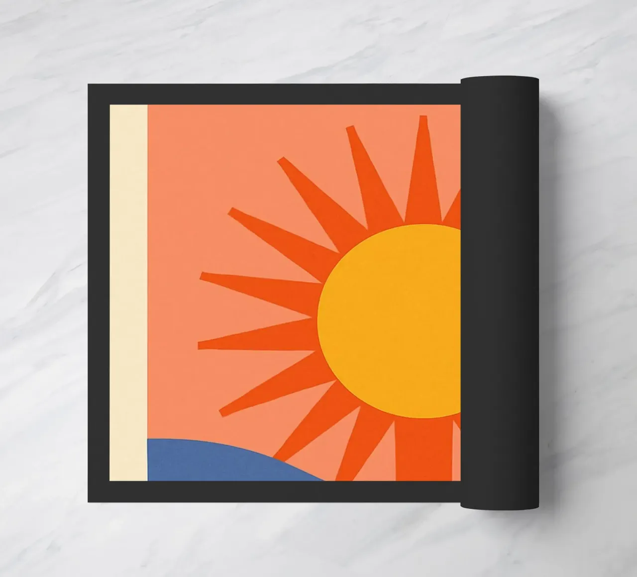 Sole grafico e retrò - SUN zerbino da JETLAG | affiches voyage