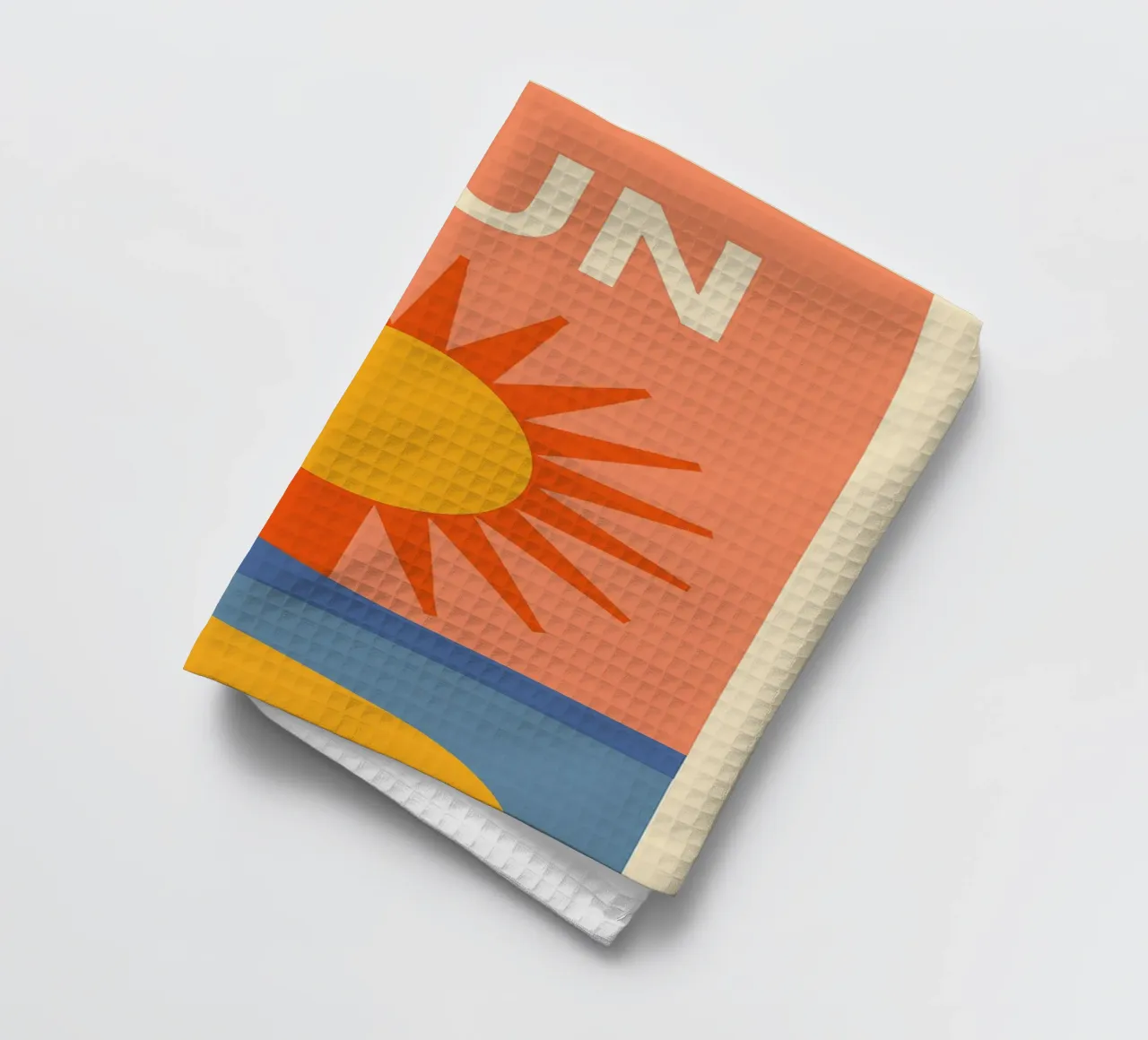 Sole grafico e retrò - SUN canovaccio da cucina da JETLAG | affiches voyage