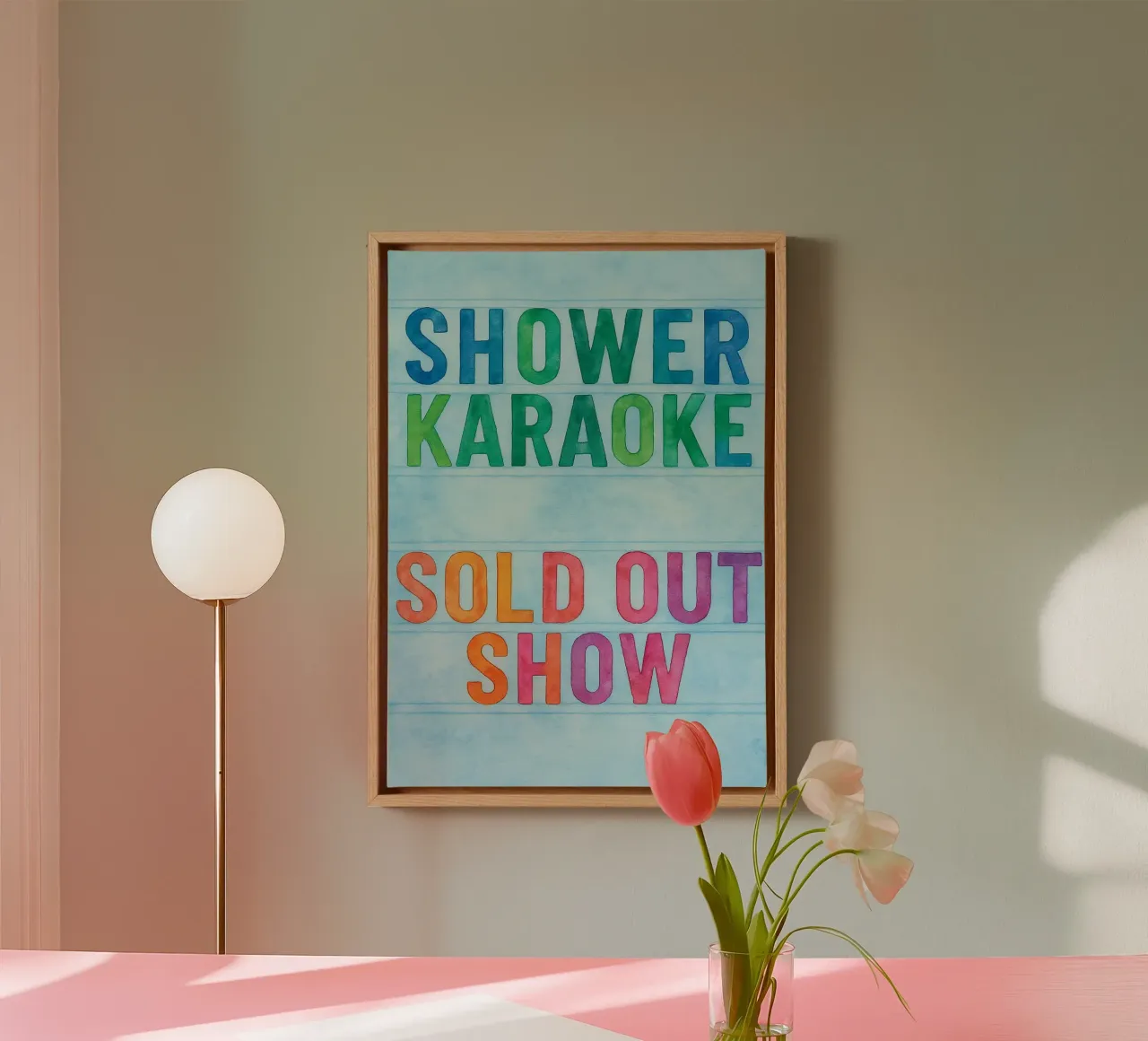 douche karaoke uitverkochte show canvas met Baklijst van onelove