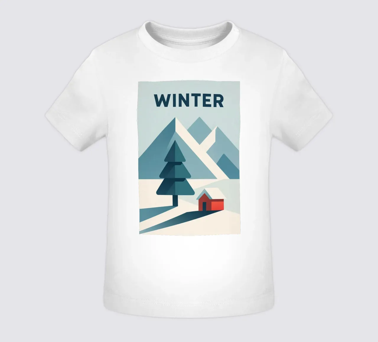 Silenzio invernale geometrico - INVERNO maglietta neonato da JETLAG | affiches voyage