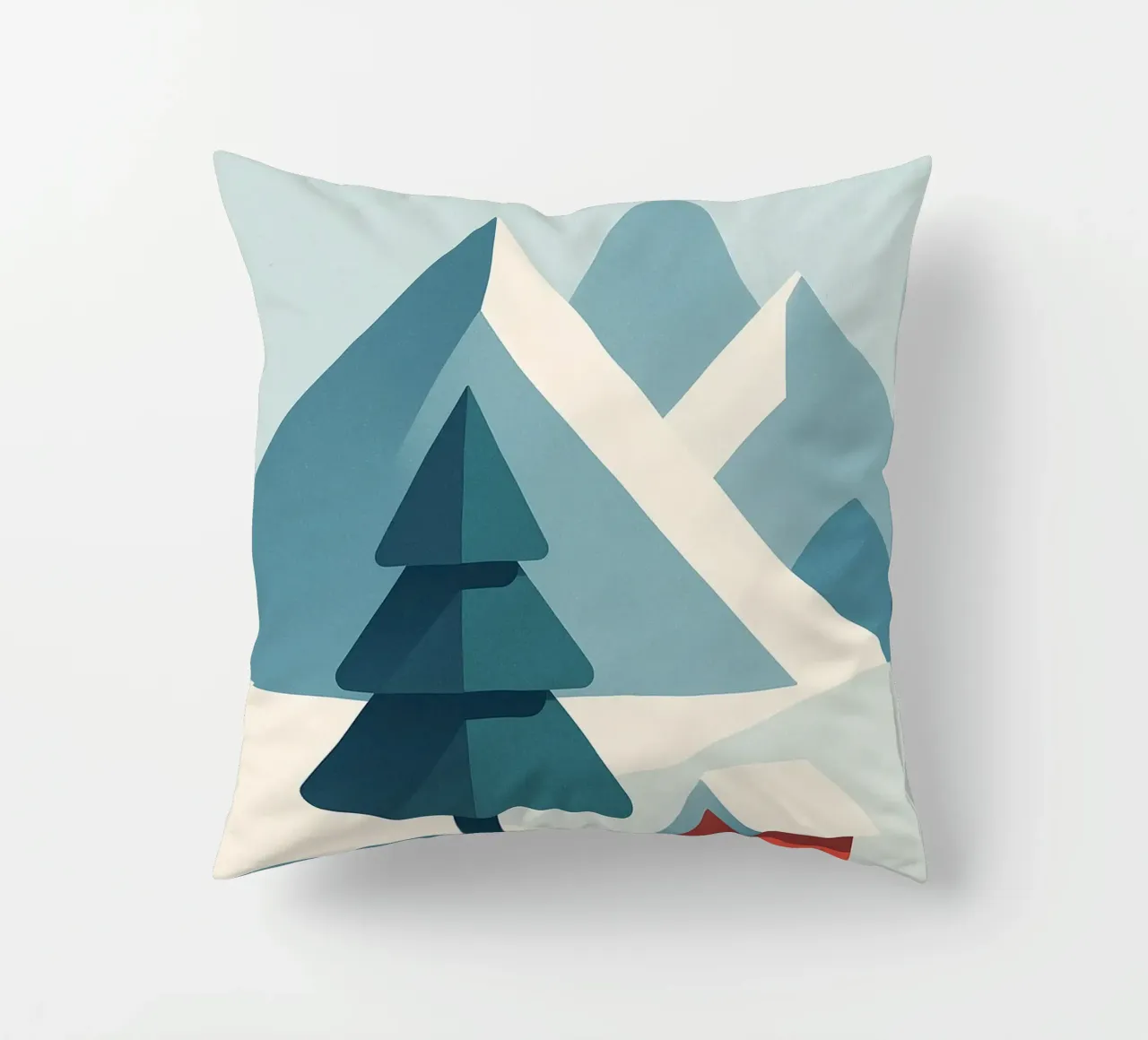 Silenzio invernale geometrico - INVERNO cuscino da JETLAG | affiches voyage