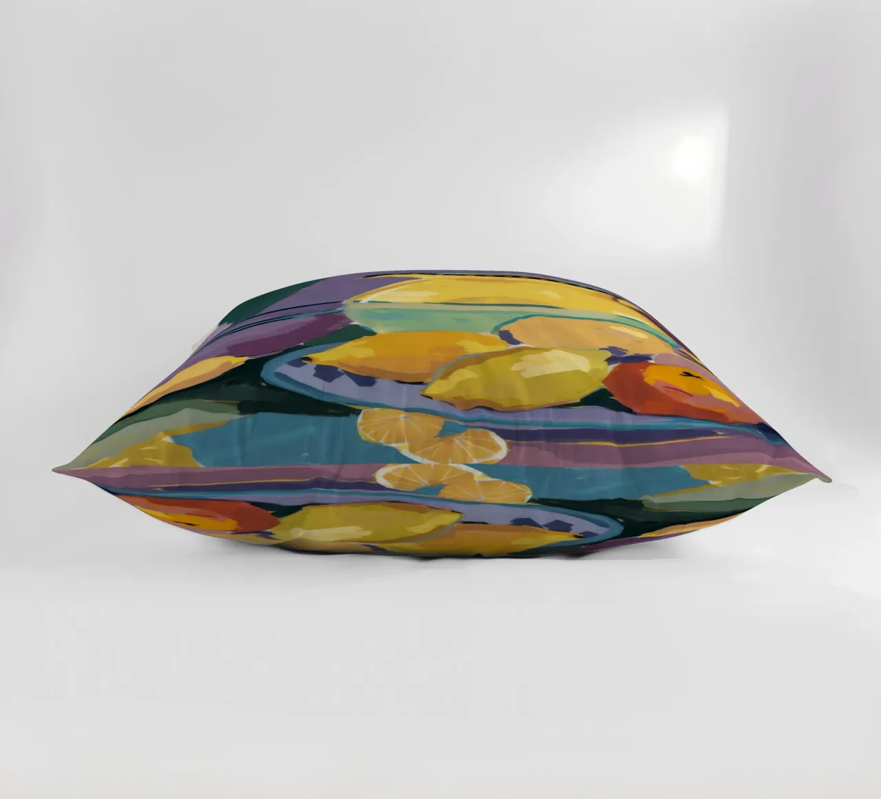Yellow Pitcher Citrus decorative cushion by Fable Tempa