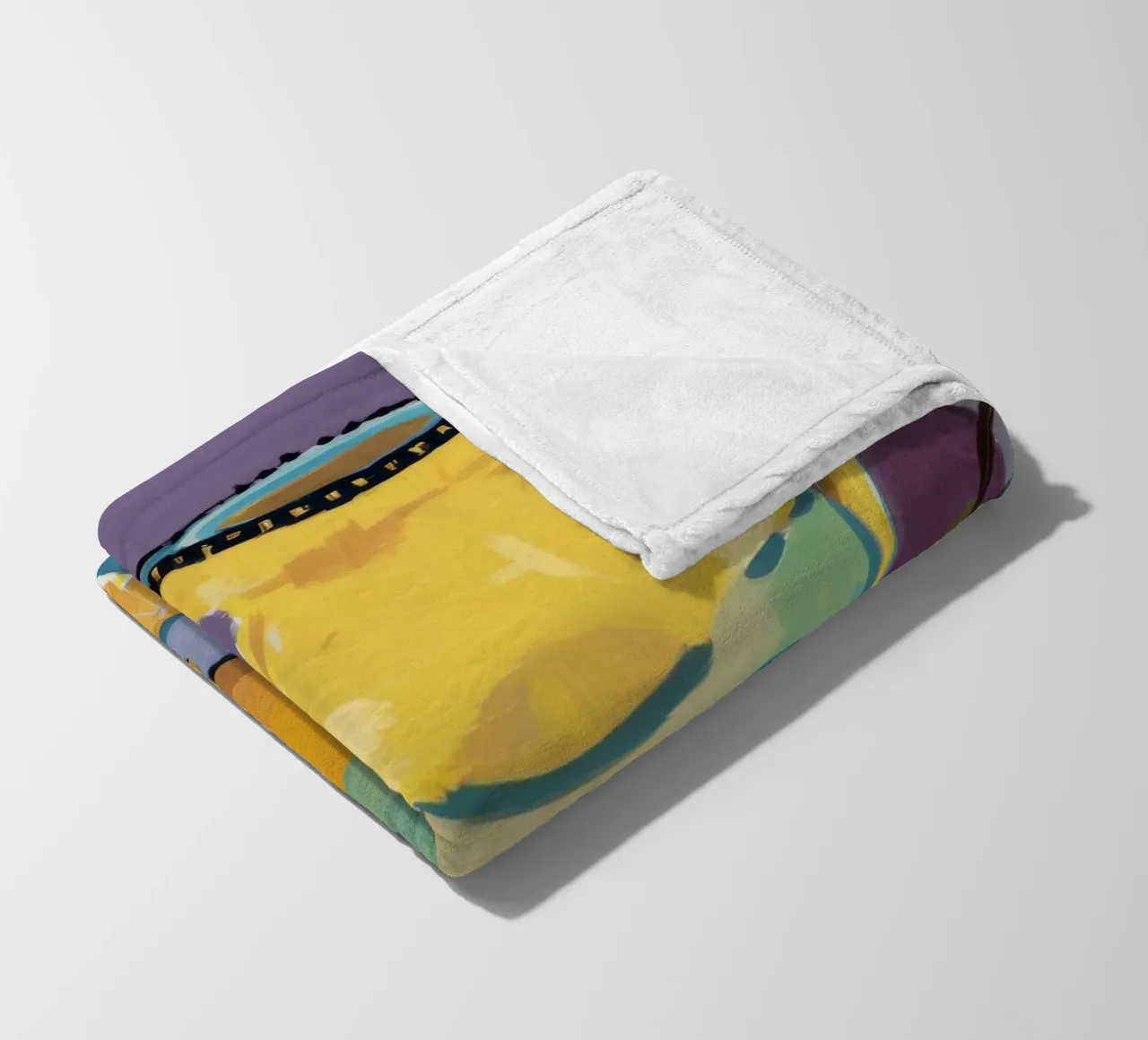 Yellow Pitcher Citrus fleece blanket by Fable Tempa