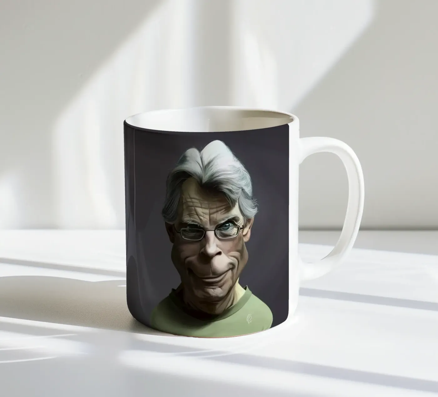 Stephen King ceramic mug by Rob Art | Illustration