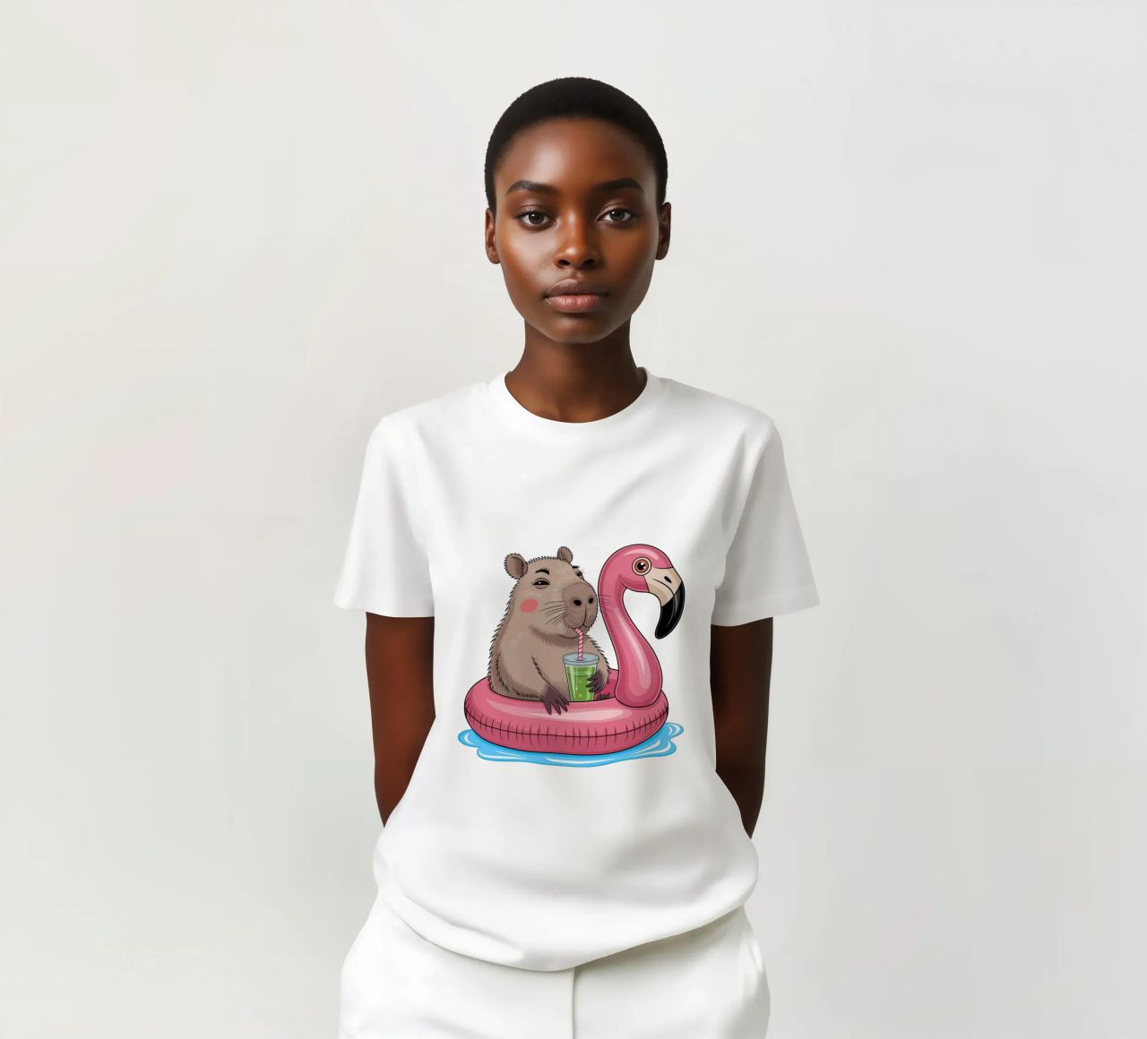 Capy & Bara Pool Flamingo t-shirt da Capy & Bara
