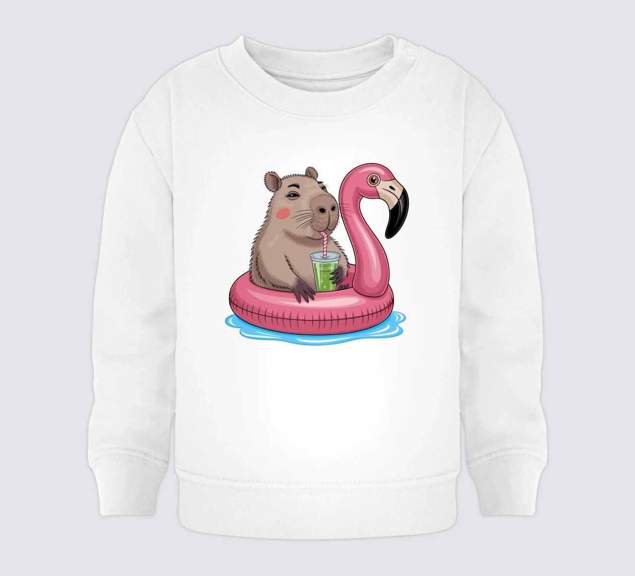 Capy & Bara Pool Flamingo felpa neonato da Capy & Bara