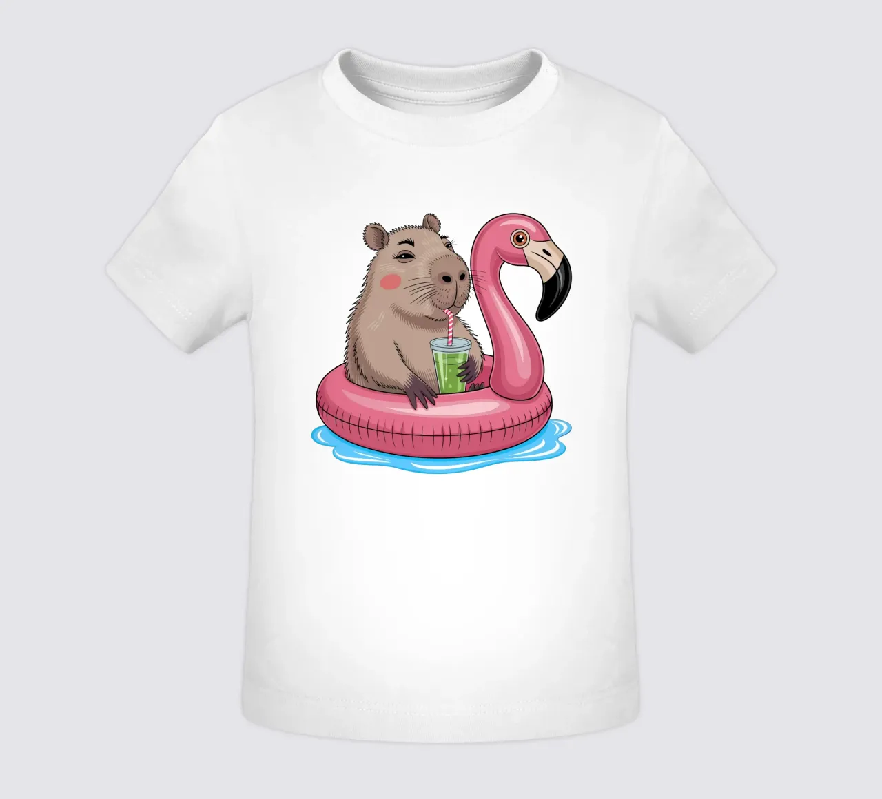 Capy & Bara Pool Flamingo camiseta de bebé de Capy & Bara