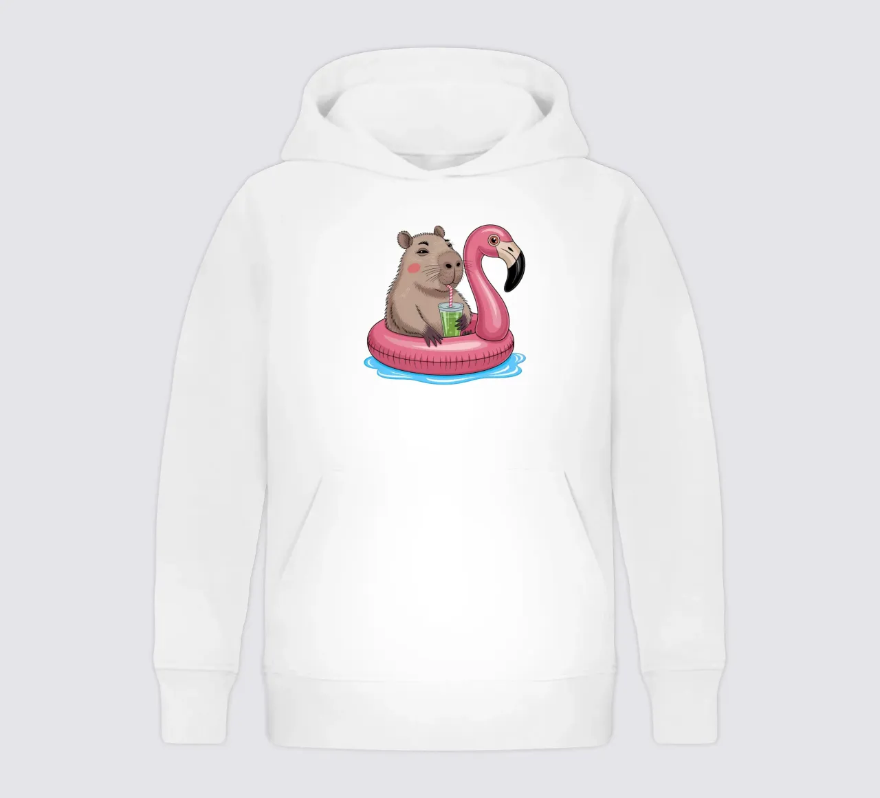 Capy & Bara Pool Flamingo felpa bambino con cappuccio da Shirtfantastisch