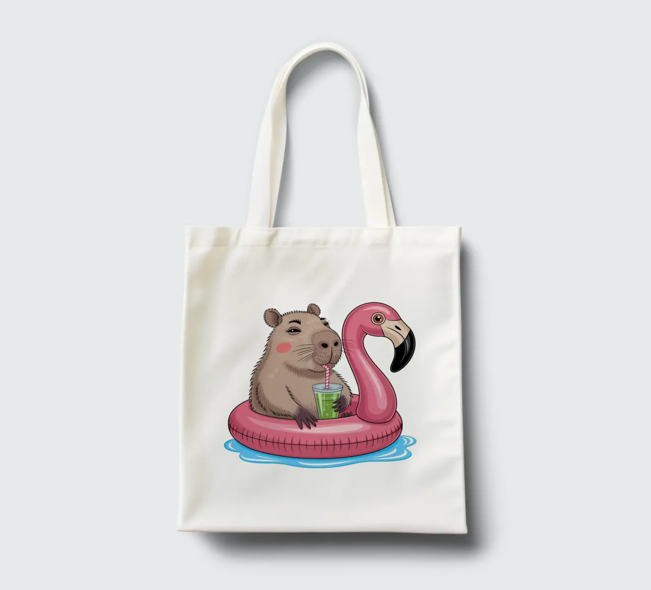 Capy & Bara Pool Flamingo borsa in juta da Capy & Bara