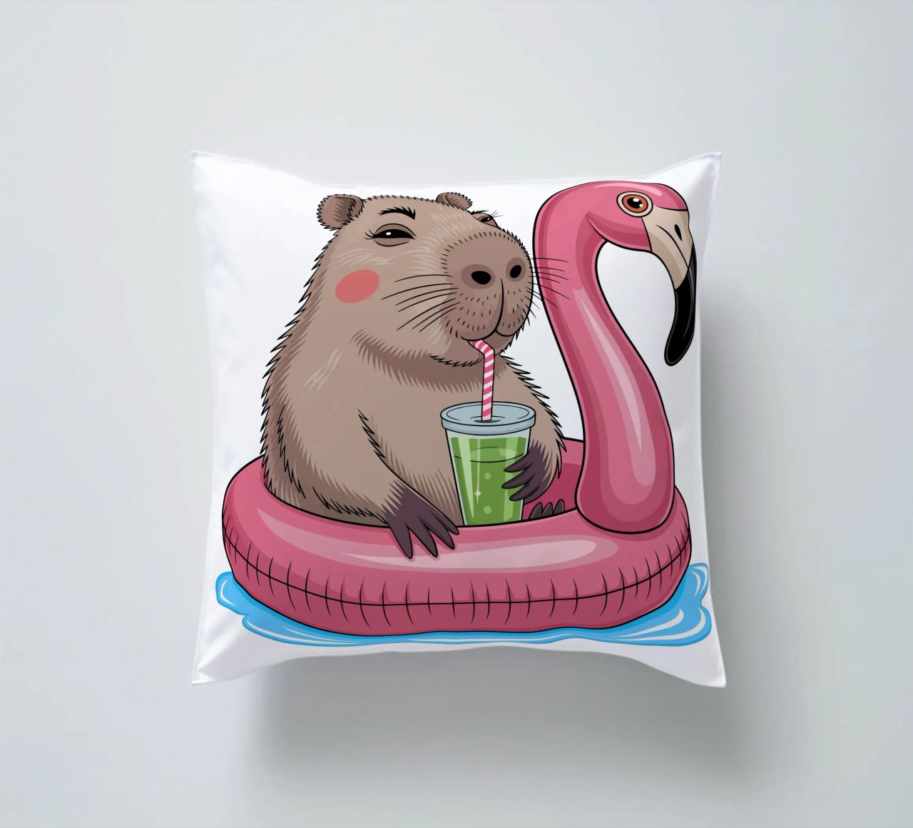 Capy & Bara Pool Flamingo cuscino da Capy & Bara
