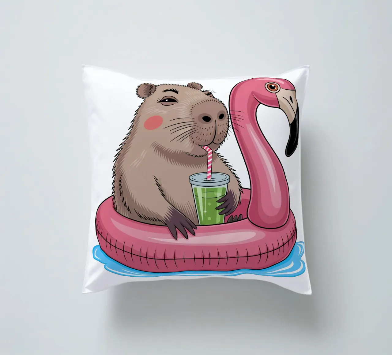 Capy & Bara Pool Flamingo Kissen von Capy & Bara