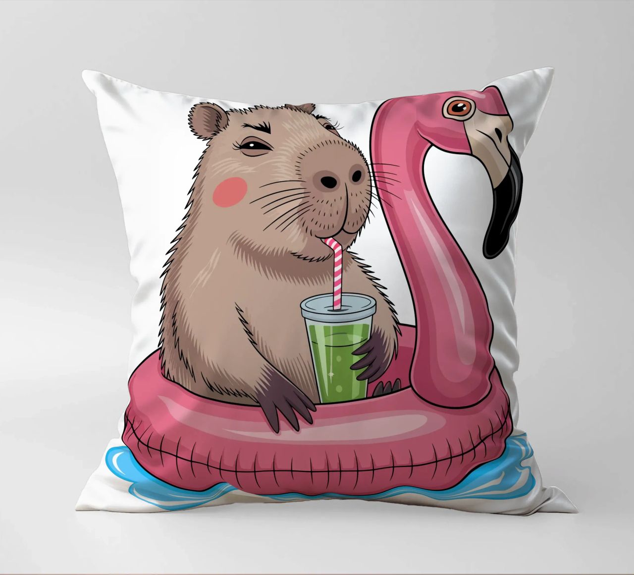 Capy & Bara Pool Flamingo cuscino da Capy & Bara