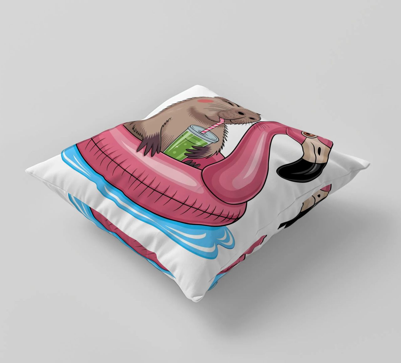 Capy & Bara Pool Flamingo cuscino da Capy & Bara