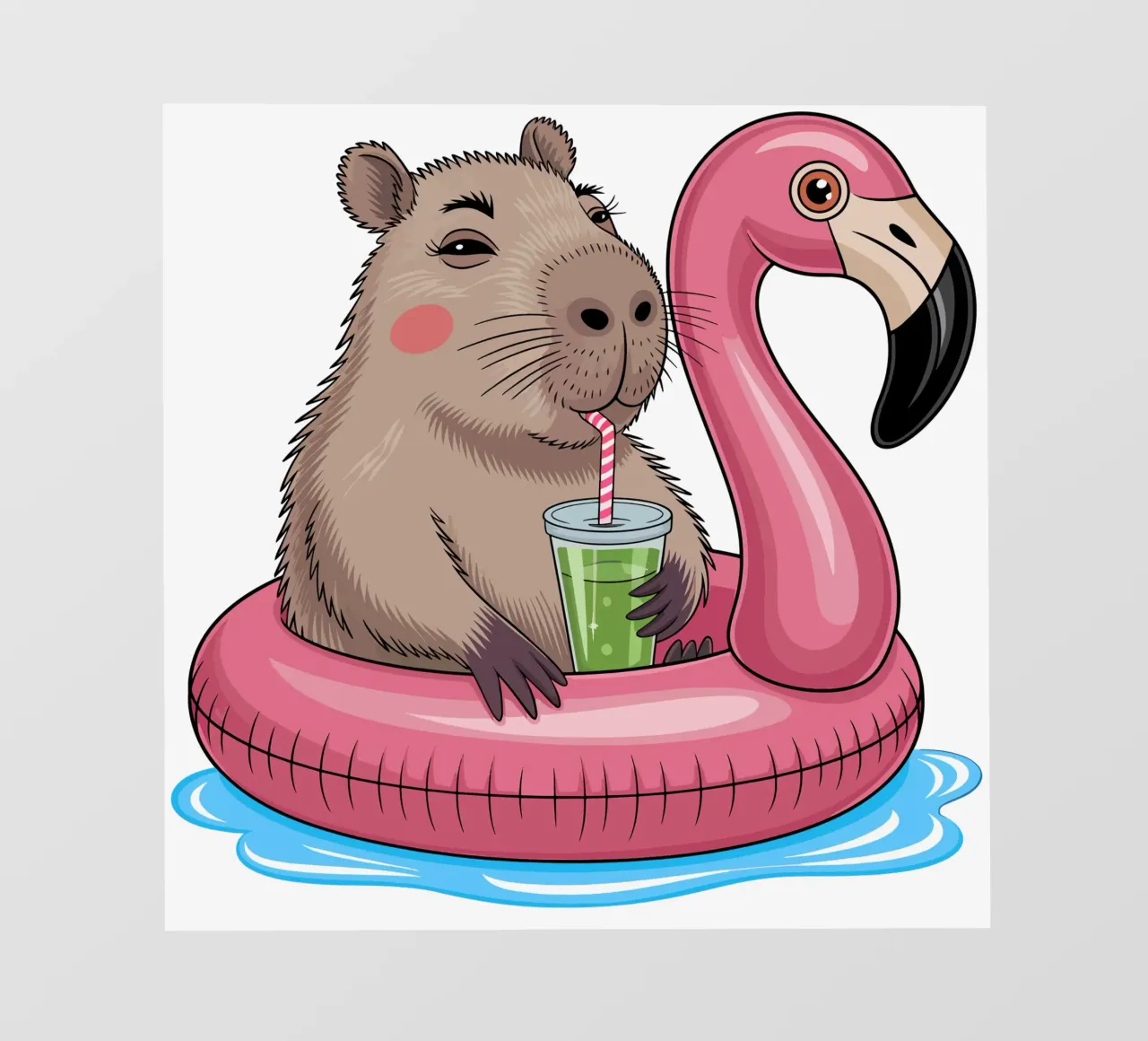 Capy & Bara Pool Flamingo Backlit Folie von Capy & Bara