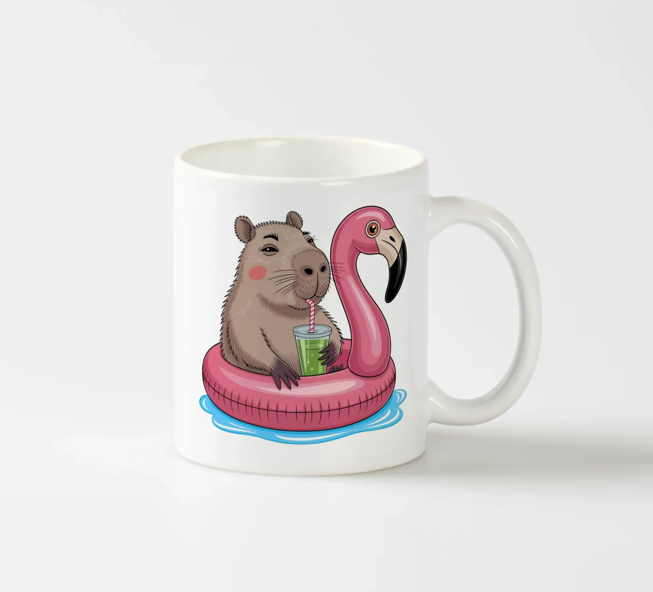 Capy & Bara Pool Flamingo mug en céramique de Capy & Bara