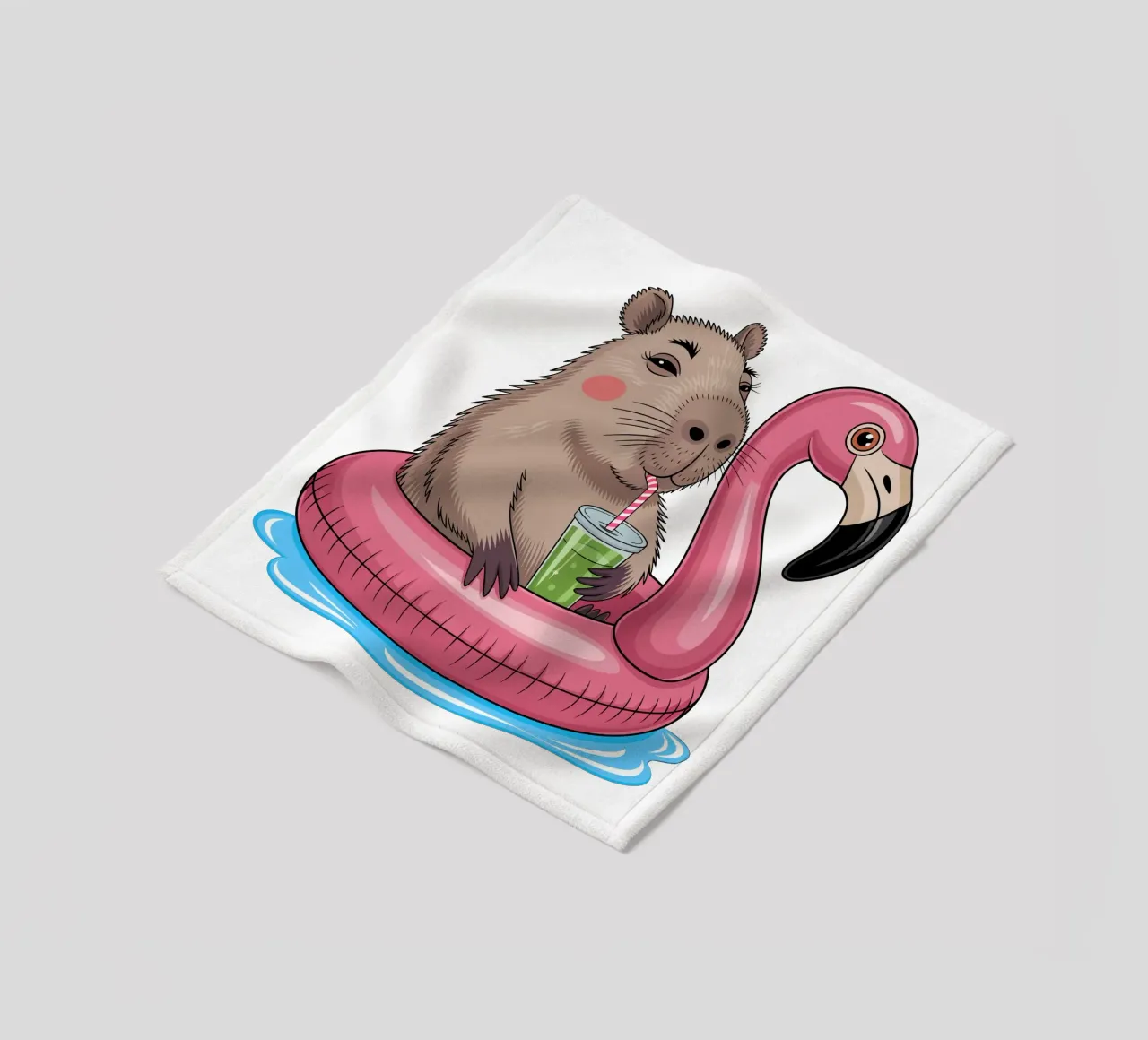 Capy & Bara Pool Flamingo Fleecedecke von Capy & Bara
