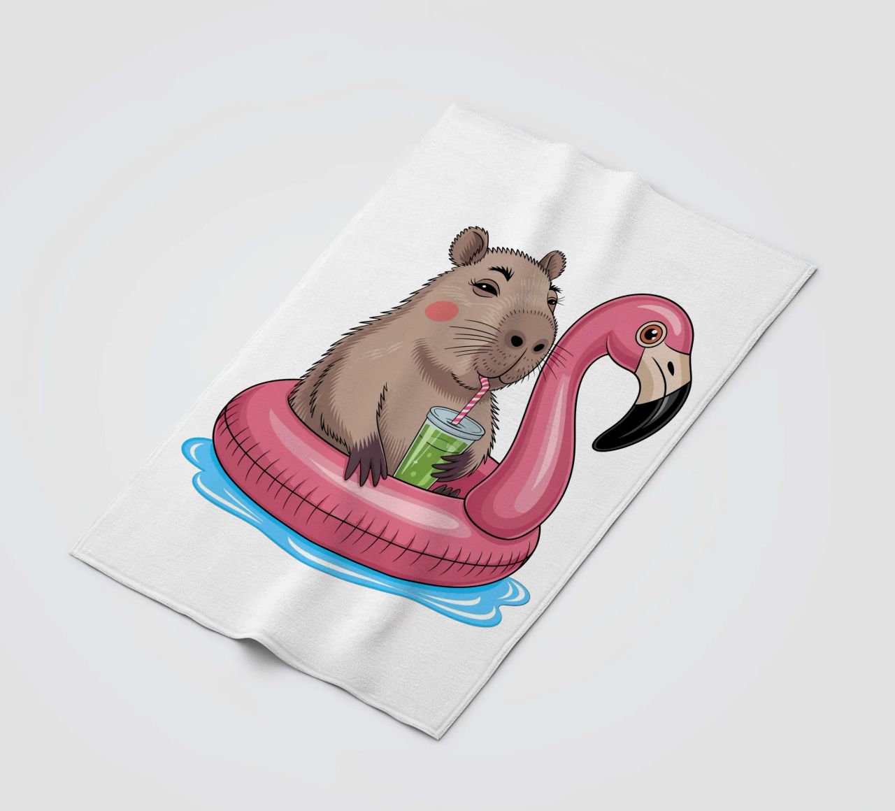 Capy & Bara Pool Flamingo coperta in pile da Capy & Bara