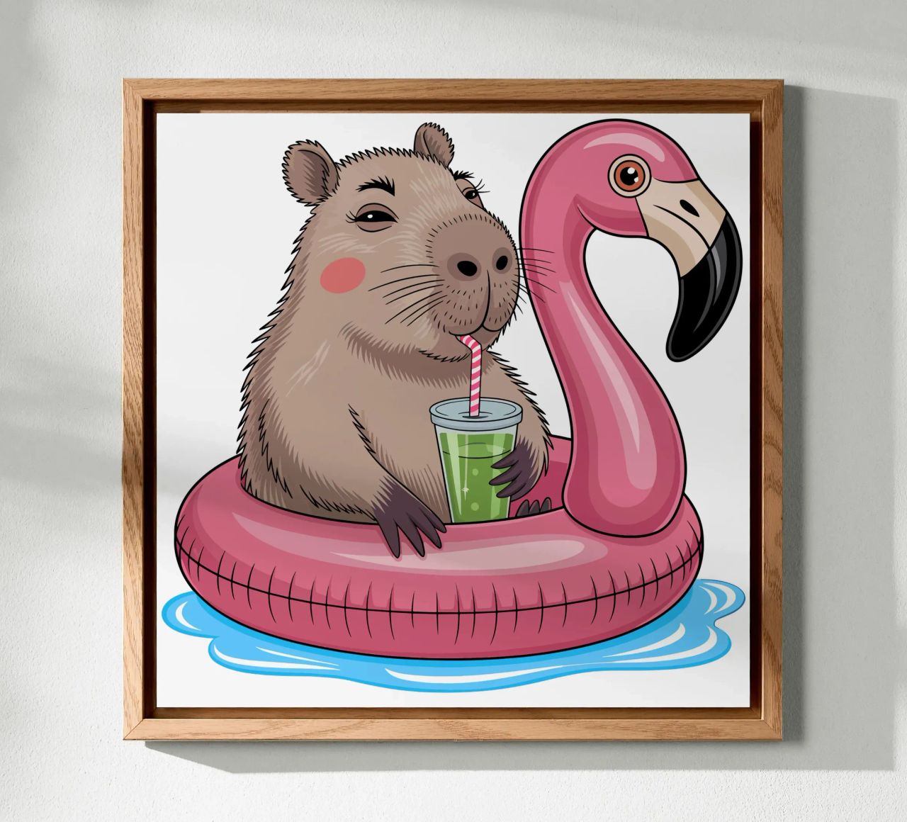 Capy & Bara Pool Flamingo alluminio dibond da Capy & Bara