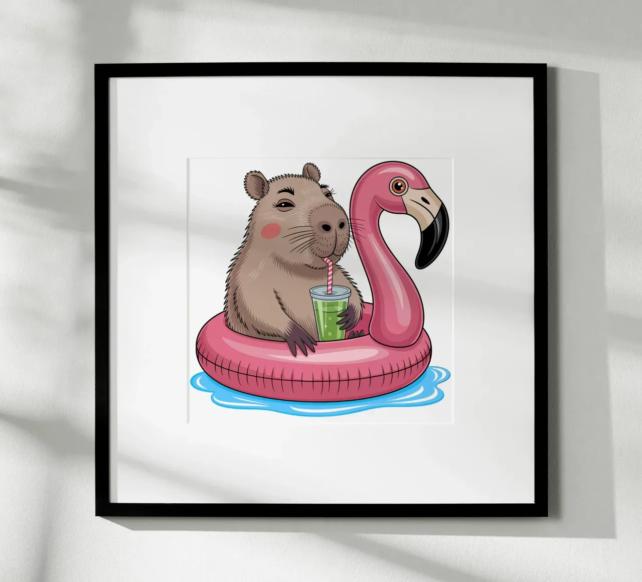 Capy & Bara Pool Flamingo hahnemühle de Capy & Bara