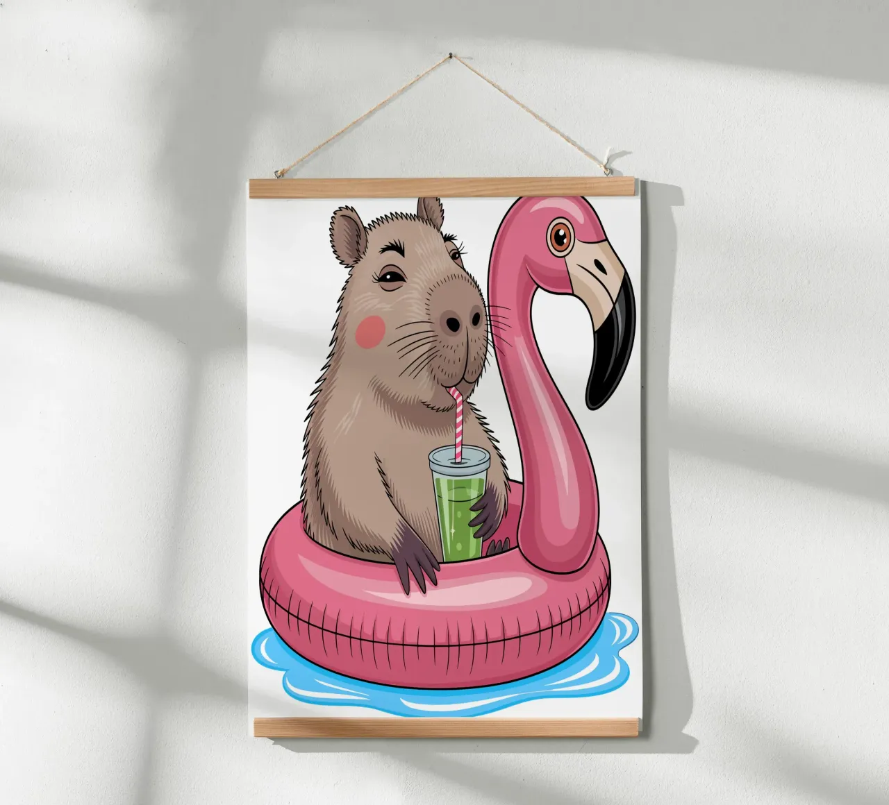 Capy & Bara Pool Flamingo hahnemühle de Capy & Bara