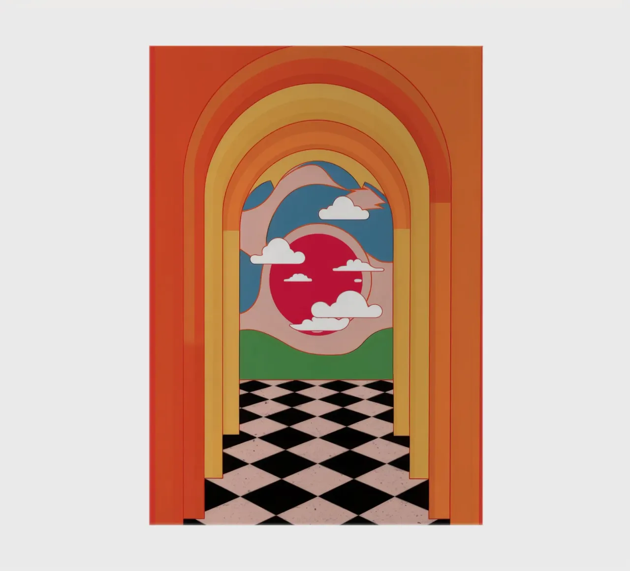 Checkered Archway Dream notebook by Stone Decade