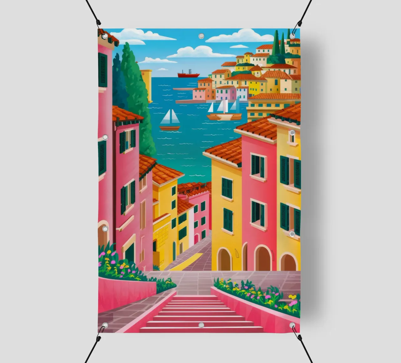 Positano a due passi dal mare telo in pvc da FadeAura