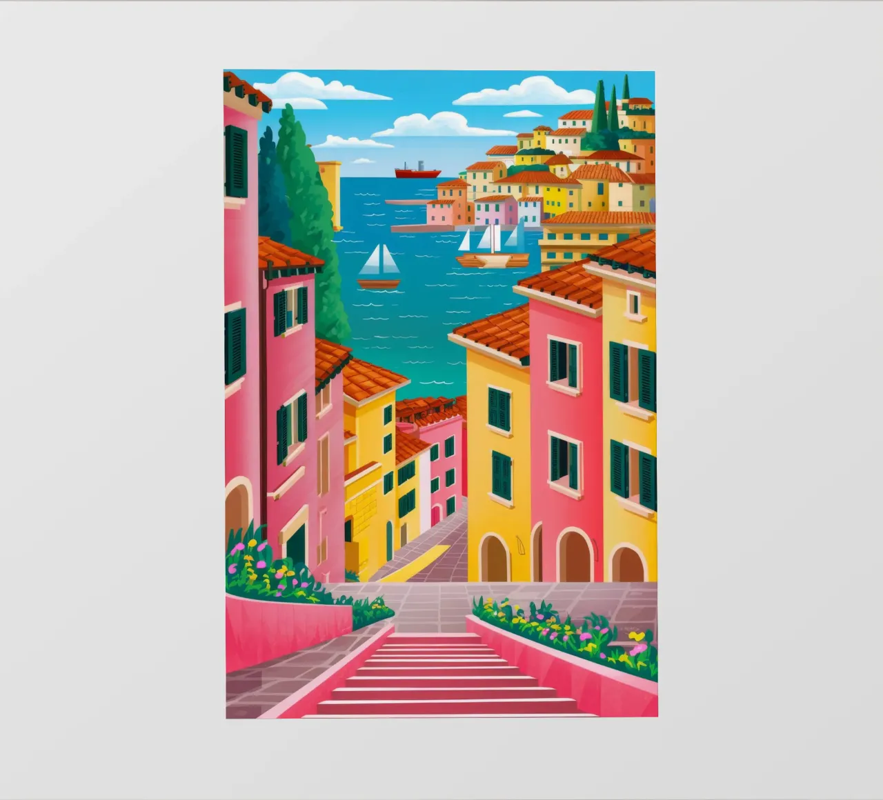 Positano a due passi dal mare telo in pvc da FadeAura