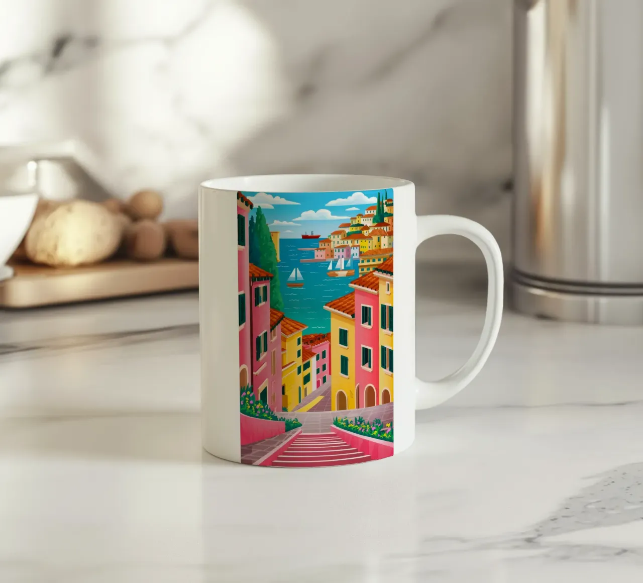 Positano a due passi dal mare tazza in ceramica da FadeAura
