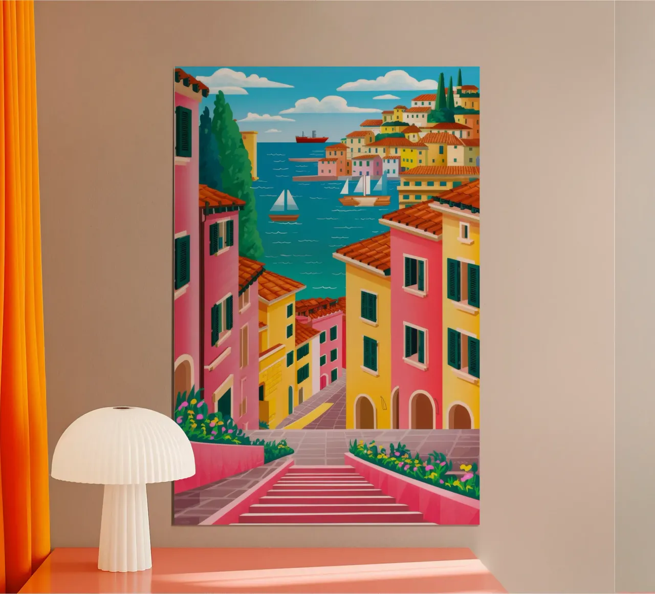 Positano a due passi dal mare carta hahnemühle da FadeAura