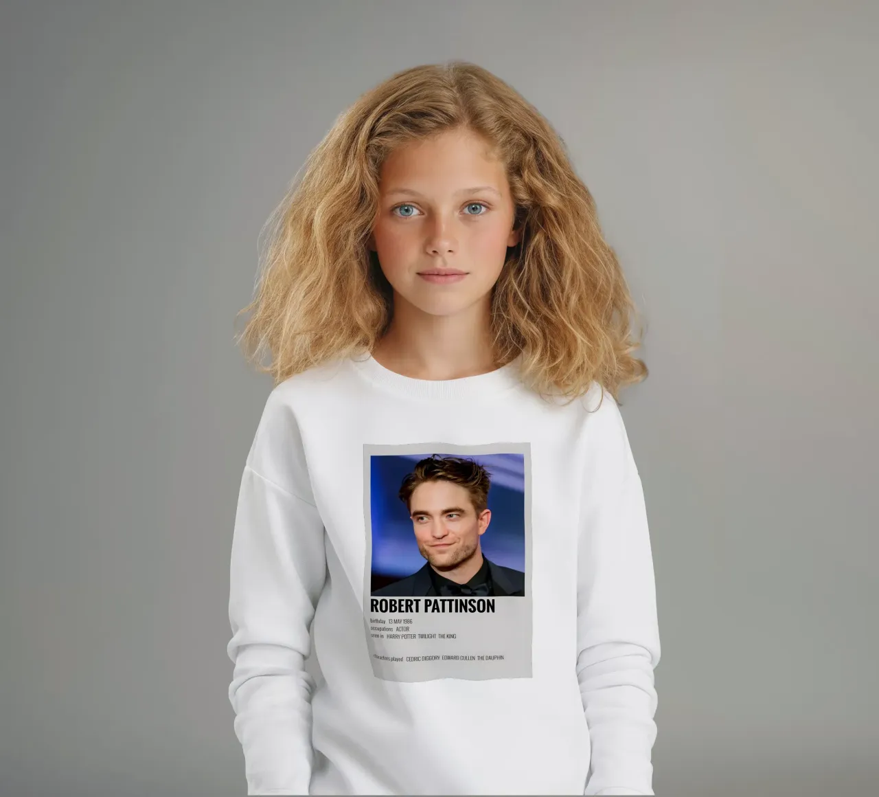 ROBERT PATTINSON kids sweatshirt by MVFminimalist