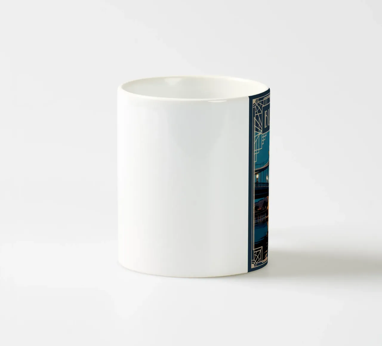 Ponte delle catene vintage di Budapest tazza in ceramica da Vintage Travel Art