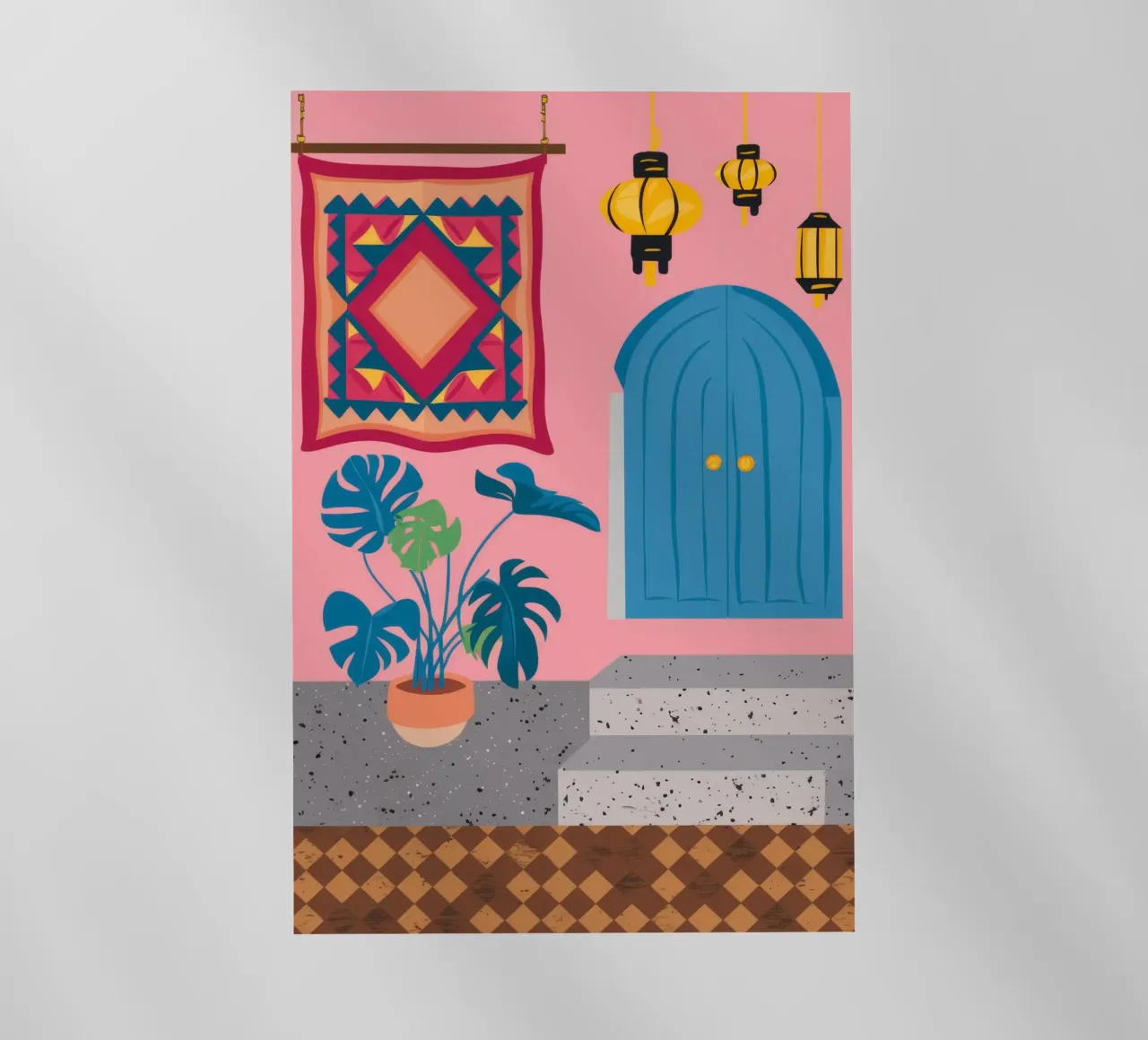 Cortile della Porta Blu pellicola backlit da Muse Artworks