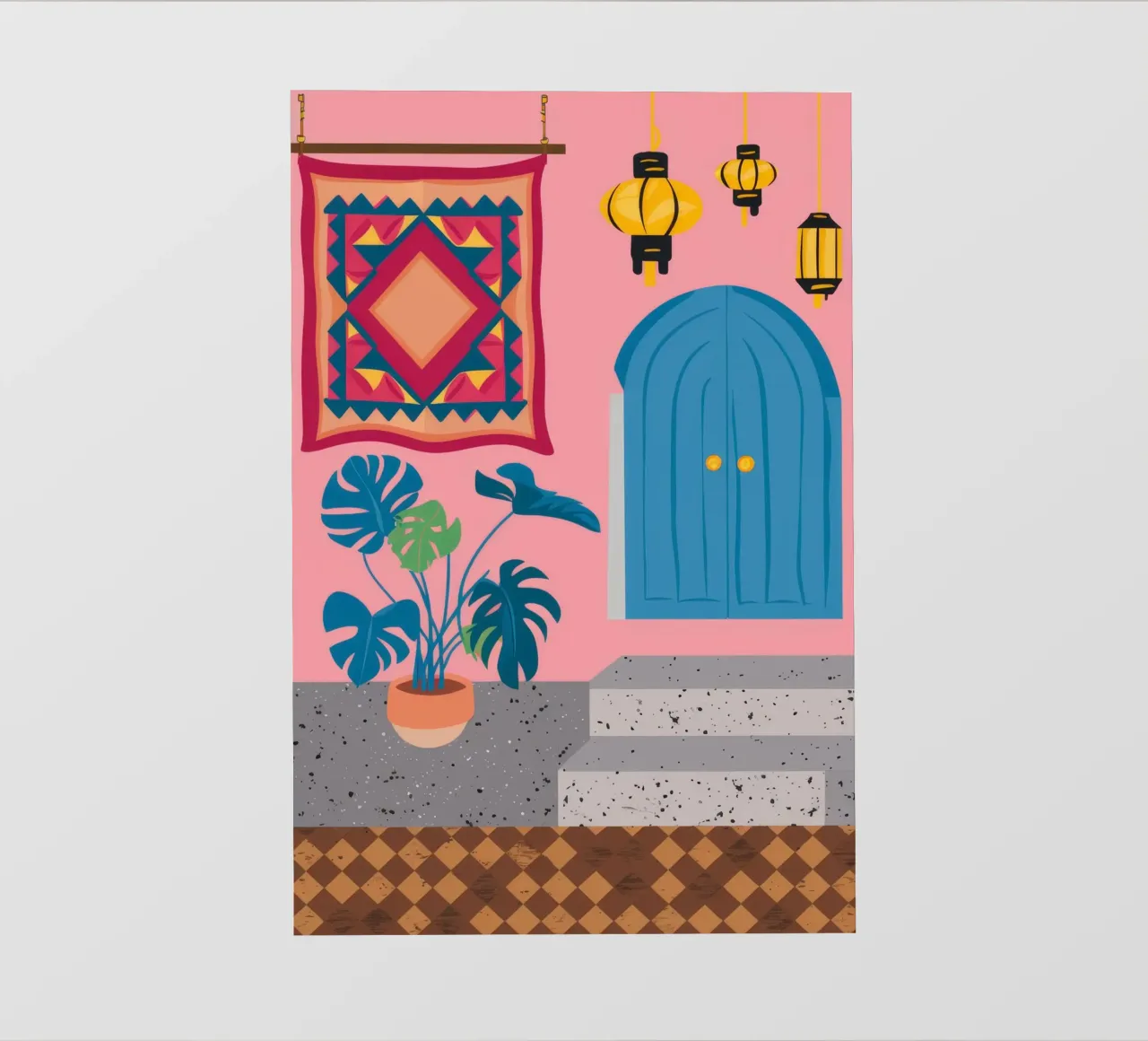 Cortile della Porta Blu pellicola backlit da Muse Artworks