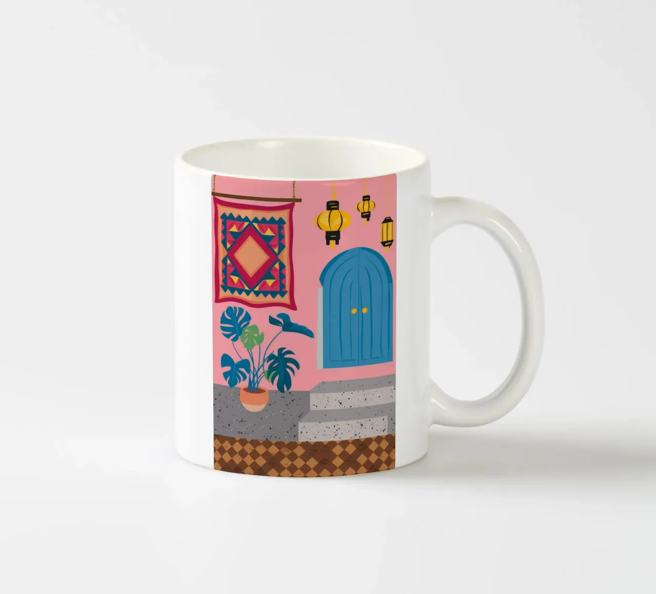 Cortile della Porta Blu tazza in ceramica da Muse Artworks