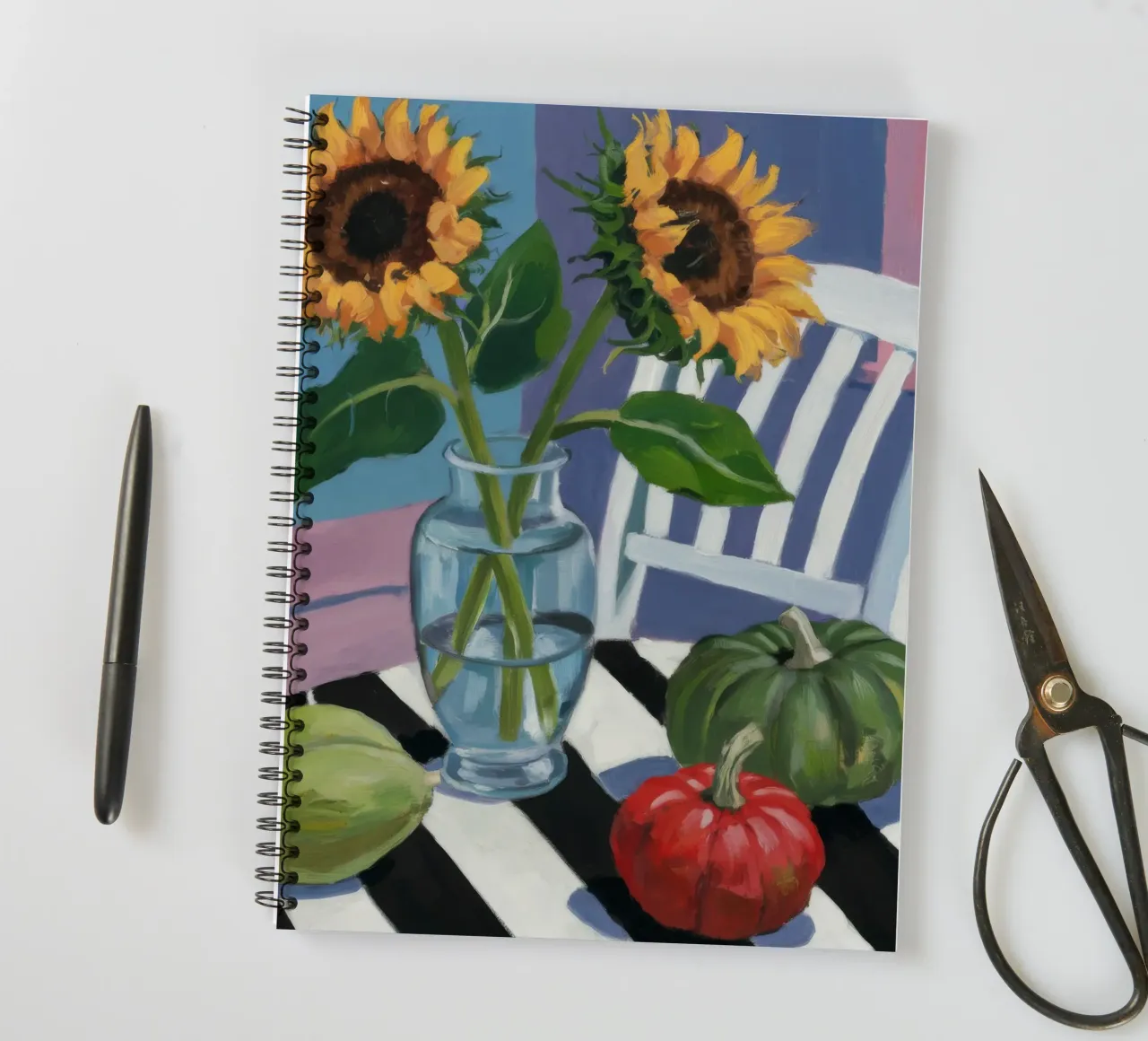 Sunflower Window View spiral notebook by Fable Tempa