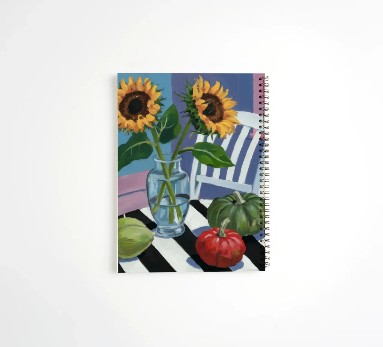Sunflower Window View spiral notebook by Fable Tempa