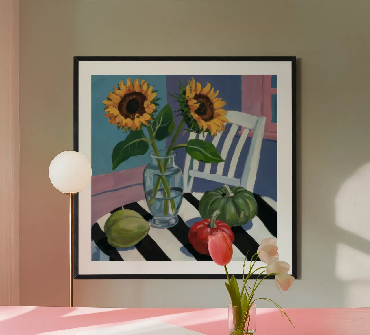 Sunflower Window View hahnemühle by Fable Tempa