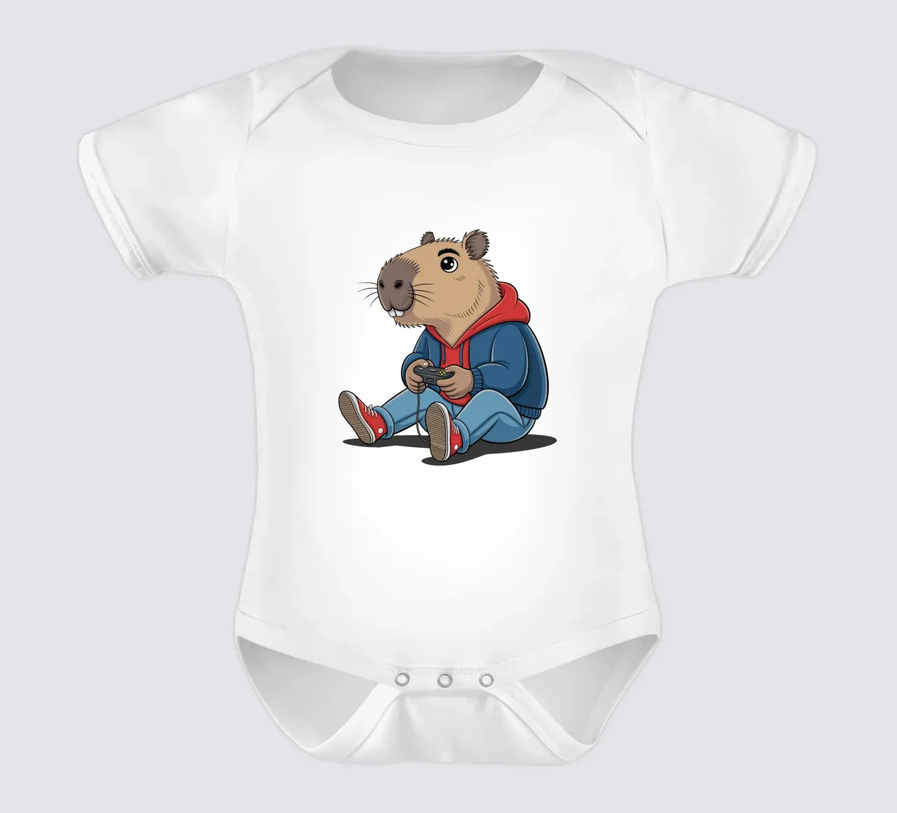 Capy & Bara Gaming body neonato maniche corte da Shirtfantastisch