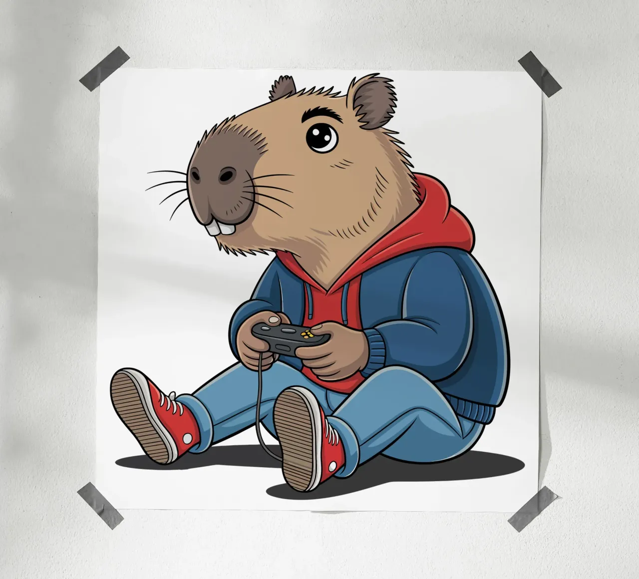 Capy & Bara Gaming carta hahnemühle da Shirtfantastisch