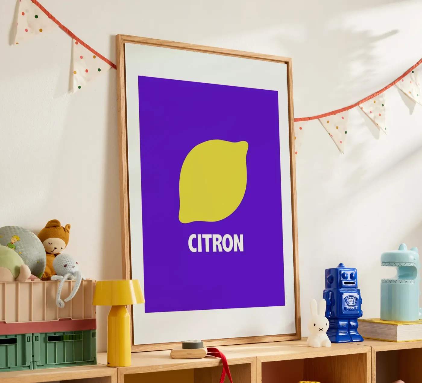 Citron Blue acryl van Mottos by Sinan Saydik