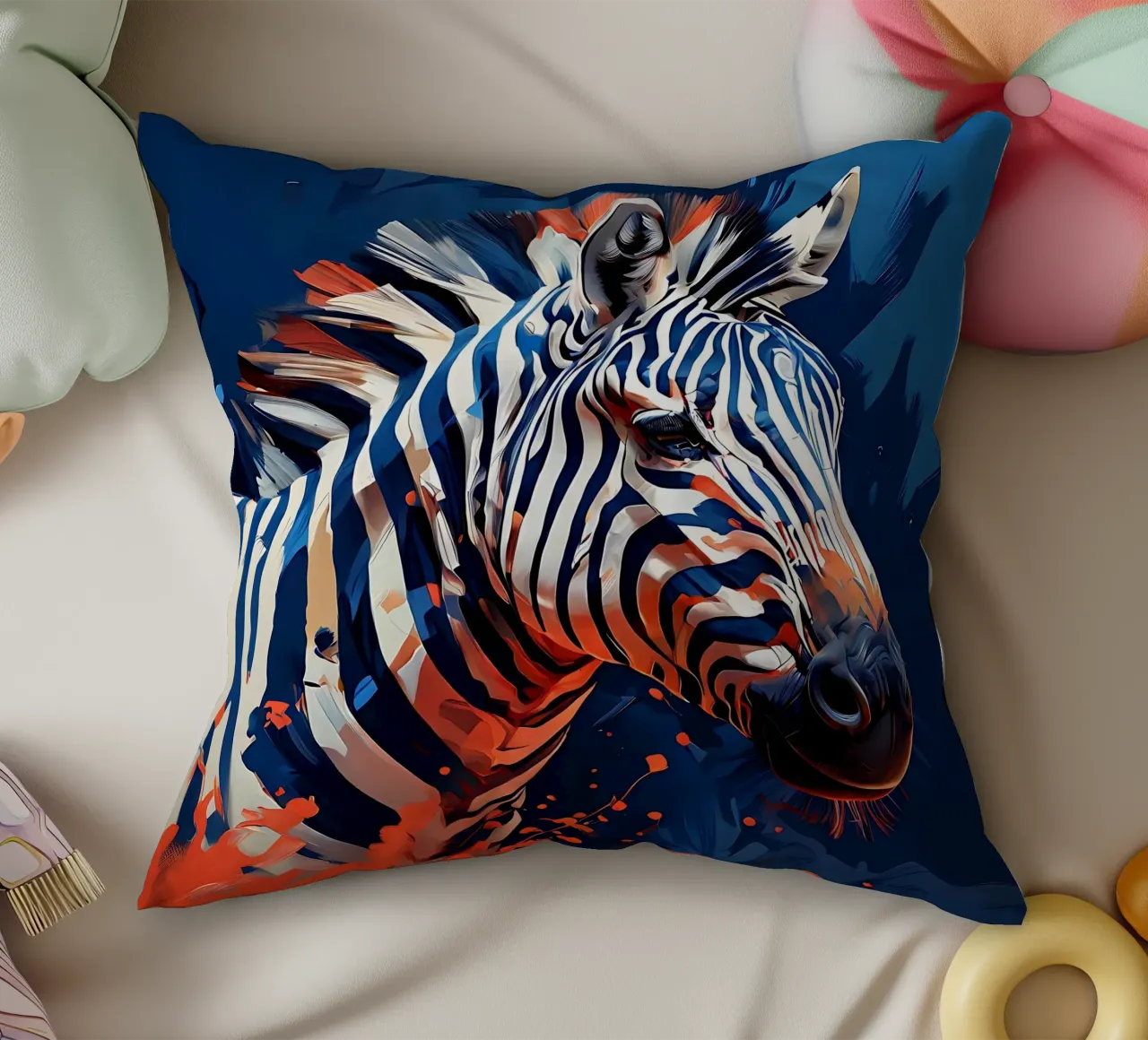 Stile_Zebra_F_1 cuscino da Tierisch bunt by LK