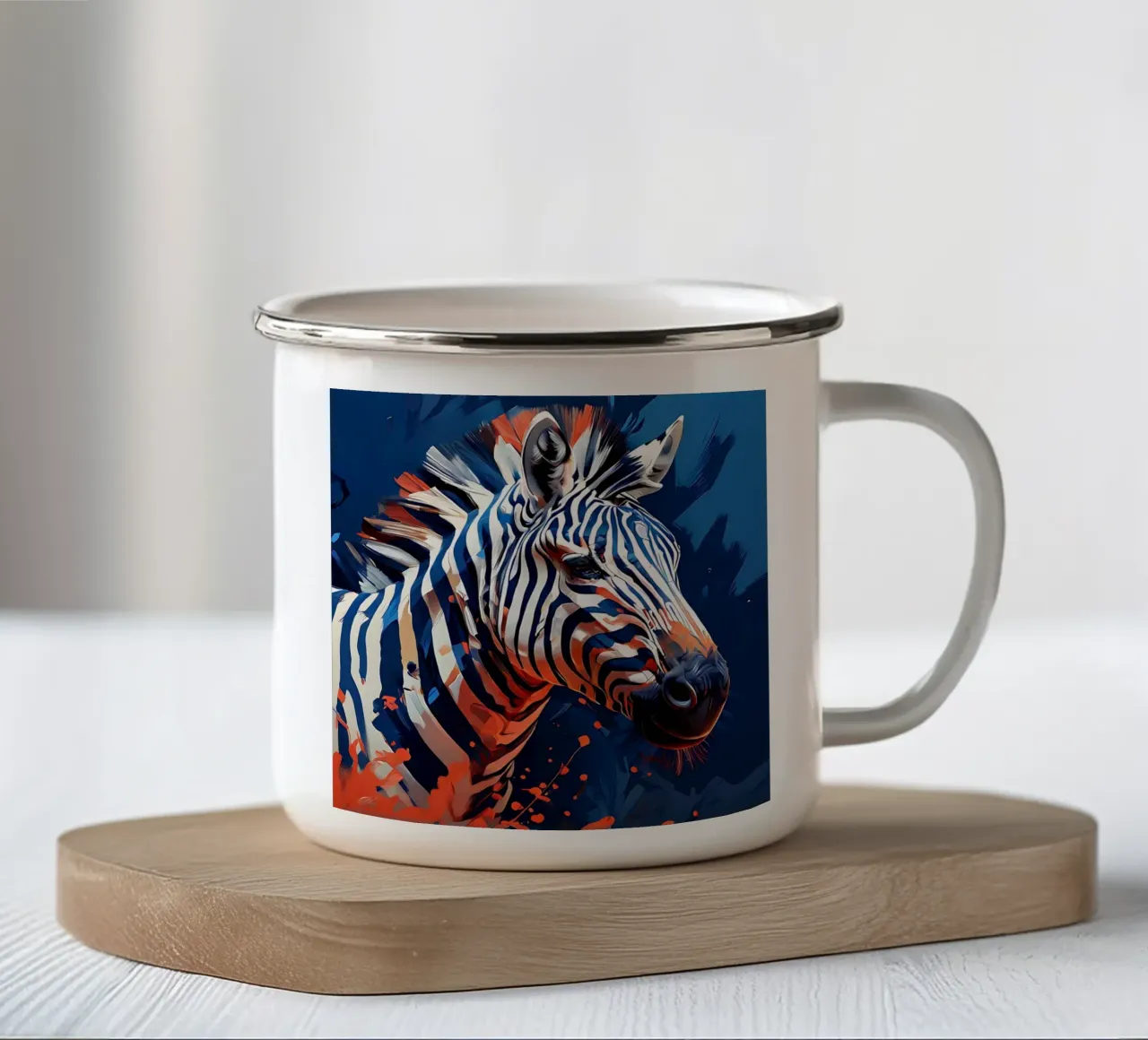 Stile_Zebra_F_1 tazza in smalto da Tierisch bunt by LK