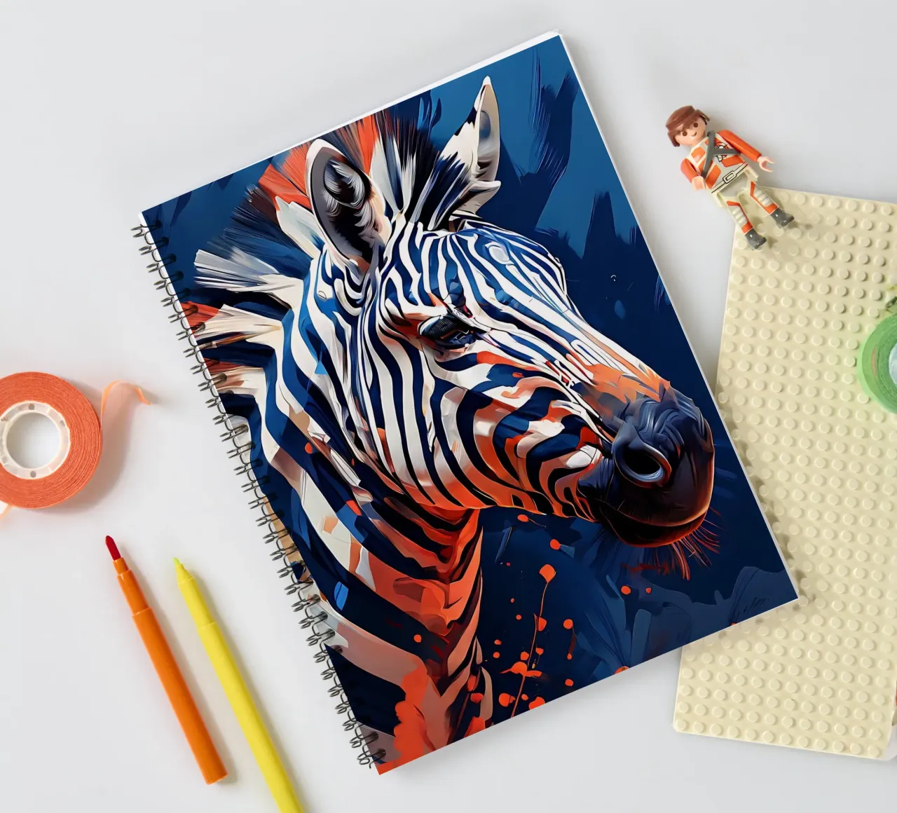 Zebra_style_F_1 spiral notebook by Tierisch bunt by LK
