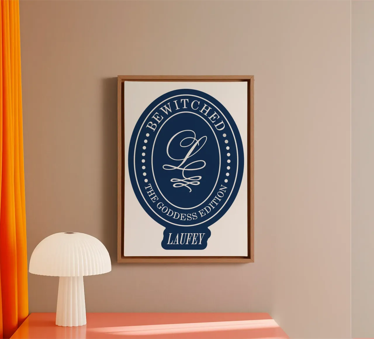 Laufey Emblem Lfy tela con Cornice a cassetta da carleemiller