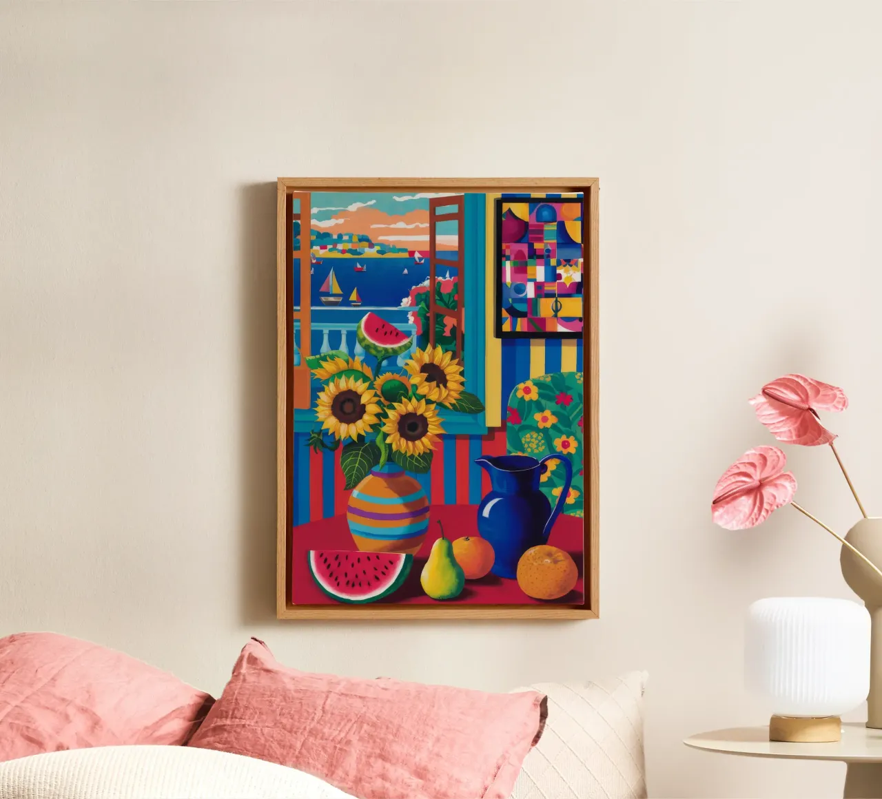 Symphonie de tournesols de bord de mer toile de Tiga Bersama