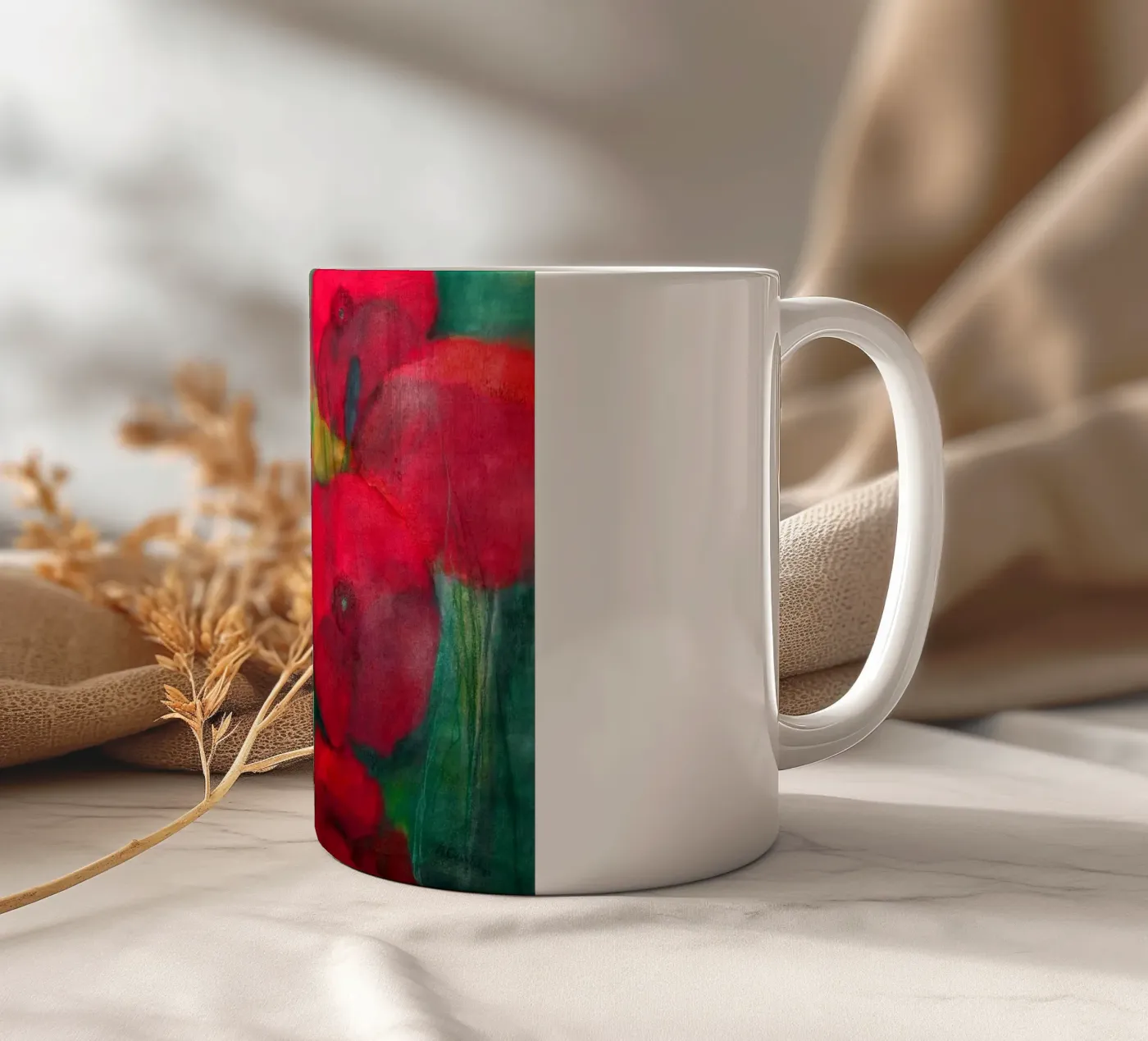 Mohnblumen ceramic mug by Anita Gewald