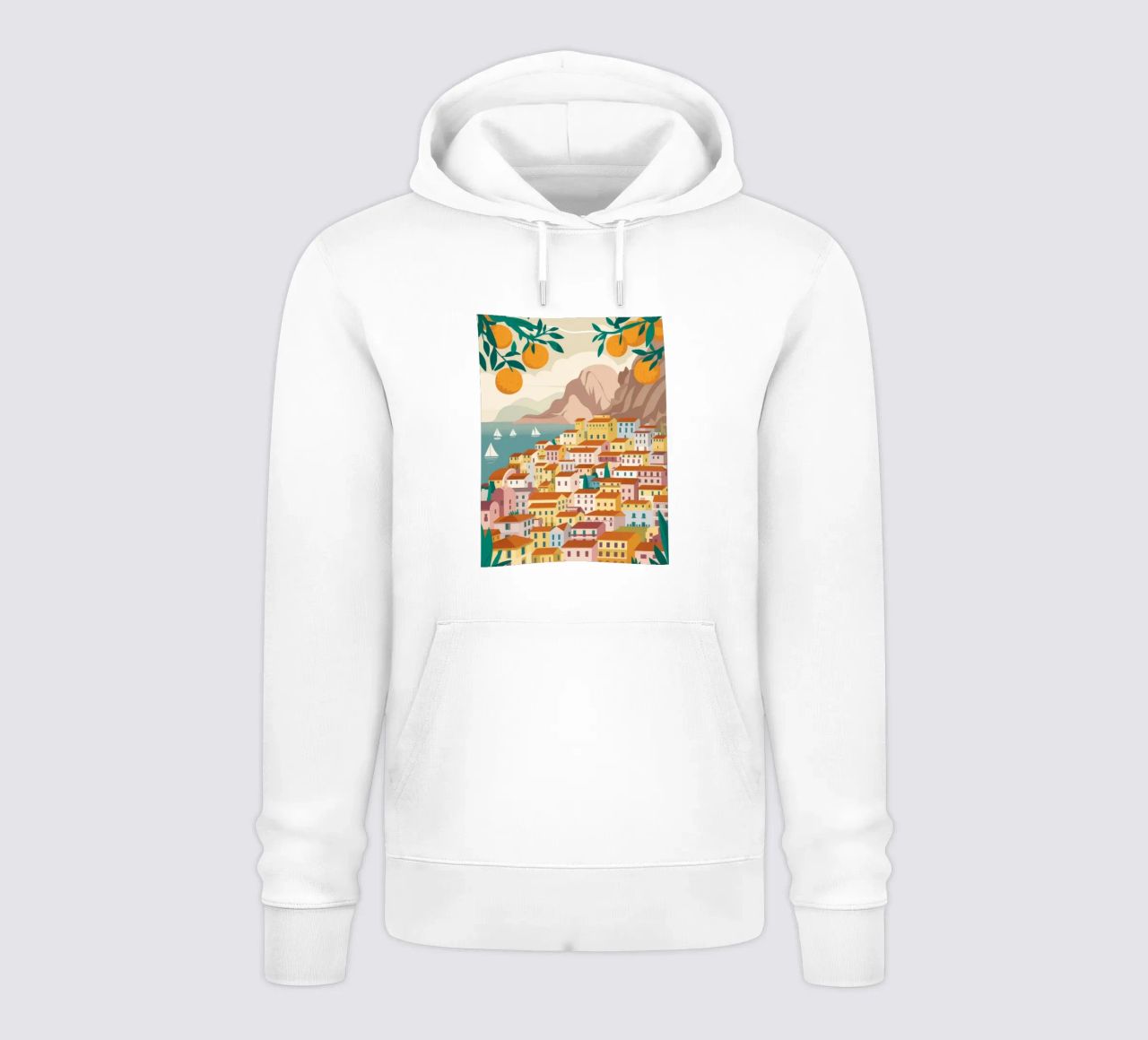 Positano Coastal View felpa con cappuccio da Muse Artworks
